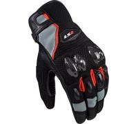 LS2 Spark II Air Guantes de moto de malla, negro-gris-rojo, tamaño M para Hombres