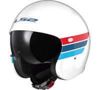 LS2 Spitfire II Retro OF599 Casco blanco/azul | venta | trinquete | plástico | adecuado para (XS)