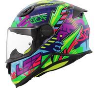 LS2 Unisex Kid Svent Gloss Blue Green Integral-Motorradhelm für Kinder