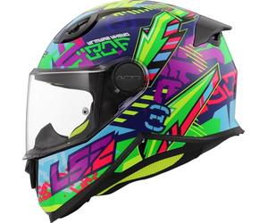 LS2 Unisex Kid Svent Gloss Blue Green Integral-Motorradhelm für Kinder