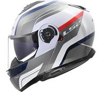LS2 Unisex Strobe II Monza White Blue Red Modularer Motorradhelm
