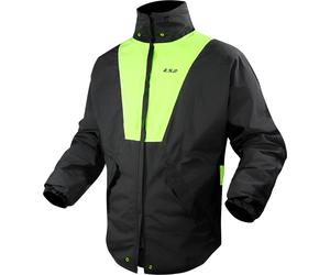 LS2 X-Rain Chaqueta impermeable para moto, negro/neón, Talla XS/S