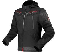 LS2 Zirconium Chaqueta textil de moto impermeable, negro-rojo, tamaño L para Hombres