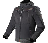 LS2 Zirconium Evo Chaqueta Textil de Motocicleta Impermeable, negro/rojo, Talla 5XL