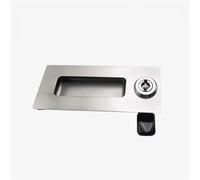 LS584-145 - Puerta corrediza cuadrada de acero inoxidable empotrada de madera con tirador empotrado, cerradura de panel, caja de herramientas for camión, 1 unidad(LS584-145)