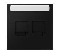 LS990 Doble Jack Modular Tapa Placa Grafito Negro - LS1969-2NAWESWM