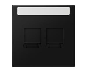 LS990 Doble Jack Modular Tapa Placa Grafito Negro - LS1969-2NAWESWM