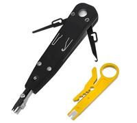 LSA Herramienta de Colocación con Mini Pelacables, LSA Herramienta de Instalación para Cajas de Red/Paneles de Conexiones/Listones/Terminales de Corte, Traje de Impacto Ligero y Portátil