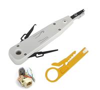 LSA Herramienta de montaje, Herramienta LSA Punch Down Tool con cortador y pelador Herramientas de inserción terminal profesional para cableado Rj45 Conexión de toma de pared pinza e instalación Cat5