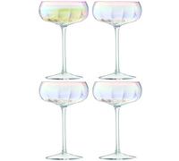 LSA International Copa de Champán, Suacer, Nácar, 300ml, Paquete de 4, Cristal, 300 ml, 4 unidades