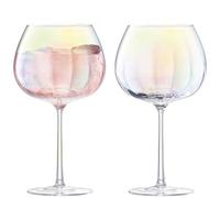 Lsa International Copa de Vidrio, Nácar, 650ml, Paquete de 2, Porcelana, Madre Perla, 11.5 x 11.5 x 20.399999999999999 cm