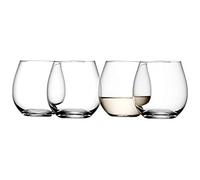 Lsa International Copa de Vidrio para Vino Blanco Sin Tallo, Transparente, 370ml, Paquete de 4, Cristal, 4 Count (Pack of 1)