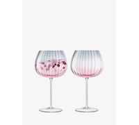 Lsa Dusk Balloon Goblet, Rosa/Gris, 650ml, Paquete de 2, Cristal
