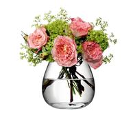 LSA International Flower Florero de Mesa para Ramo de Flores, Transparente, 17 cm de alto