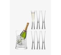 Lsa International Juego de Champán, Moya, Transparente, 170ml, Paquete de 7, Cristal, 18 x 30 x 25 cm