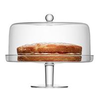 LSA International Klara KL03- Soporte para pasteles y tapa, 33 y 30 cm de diámetro, transparente