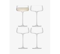 LSA International MW06 Metropolitan Juego de 4 platillos para champán (300 ml, aptos para lavavajillas)