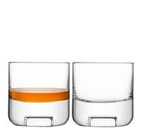LSA International Vaso de whisky (240 ml, transparente, juego de 2 unidades, vidrio soplado y hecho a mano, KC01)