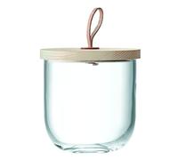 LSA Ivalo Cúpula de Servicio con Tapa de Madera Incluida, Transparente, Altura 15.5cm, Cristal, Claro