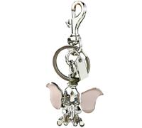 LSBDJDL Llavero Dumbo con orejas móviles, dijes de elefante para bolso de coche para mujer, Tono plata, 4.5in*1.1in