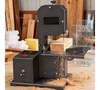 LSBHPPD Sierra de Mesa 800W Compacta Multiusos - Sierra de Cinta y Sierra de Calar en Uno,Cortes Rectos,Curvos y en Arco,Mesa Inclinable 0-45°,Altura Corte 70 mm,para Madera,Metal y Espuma