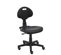 LSC Silla de Trabajo Giratorio(Mod Work) - Poliuretano inyectado Negro con Ruedas de Parqué