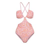 LSCN by LASCANA Traje de baño 'Lisa' naranja / rosa / rosa claro / blanco MxA/B naranja / rosa / rosa claro / blanco