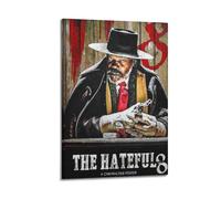 LSCUTBN Póster decorativo de la película The Hateful Eight, 4 pósteres decorativos para pared e impresión artística moderna para dormitorio familiar, 20 x 30 cm
