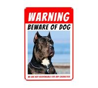 LSDINDF Cartel Perro Peligroso, Letrero de Cuidado con los Perros Personalizado, Foto y Texto de Perro Personalizados, Apto Exterior e Interior, Resistente al óxido y a la Intemperie.