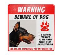 LSDINDF Cartel Perro Peligroso, Letrero de Cuidado con los Perros Personalizado, Foto y Texto de Perro Personalizados, Apto Exterior e Interior, Resistente al óxido y a la Intemperie.