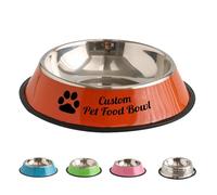 LSDINDF Comedero Perro Personalizado, Cuencos Personalizados para Perros y Gatos con Nombre, Personalizados Cuenco para Mascotas, Antideslizantes con Suela de Silicona para Agua y Comida.