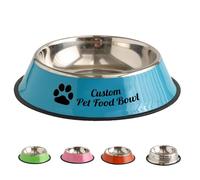 LSDINDF Comedero Perro Personalizado, Cuencos Personalizados para Perros y Gatos con Nombre, Personalizados Cuenco para Mascotas, Antideslizantes con Suela de Silicona para Agua y Comida.