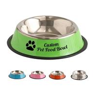 LSDINDF Comedero Perro Personalizado, Cuencos Personalizados para Perros y Gatos con Nombre, Personalizados Cuenco para Mascotas, Antideslizantes con Suela de Silicona para Agua y Comida.