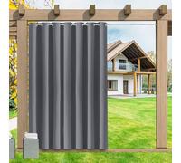 LSDINDF Cortina Solar Exterior Impermeable Opaca con Ojales Resistente al Clima, Protección Visual para Terraza Pérgola Cenador Porche Jardín, Disponible en 24 Colores - 132An x 241Al cm (1 Paneles)