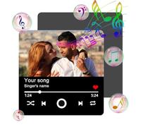 LSDINDF Imán de Nevera Personalizado con música, imán de Nevera con Foto, Regalo de decoración del hogar, Regalo de música para Navidad, día de San Valentín para melómanos