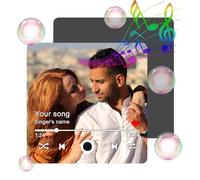 LSDINDF Imán de Nevera Personalizado con música, imán de Nevera con Foto, Regalo de decoración del hogar, Regalo de música para Navidad, día de San Valentín para melómanos