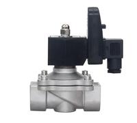 LSDJYESIT Electroválvula eléctrica Normalmente Cerrada con Temporizador, Acero Inoxidable, Rosca Interna, 1/2", 3/4", 1", 2", válvula de Agua Interruptor, 220 V, 24(NBR-SEAL-24VDC)
