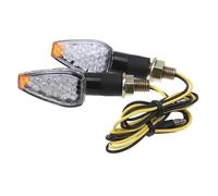 LSDSAAZA Indicadores De Motocicleta Juego 2 Uds Intermitentes LED Universales Para Motocicleta Luces Indicadoras Señal Color Ámbar(Clear)
