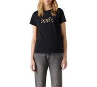 Levi's The tee Camiseta, Lse_Leopard Logo Che, L Mujeres
