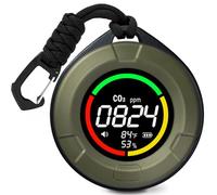 LSENLTY Detector de CO2 portátil, actualización de 2 segundos, monitor de CO2 de alta precisión, medidor de CO2 3 en 1 (temperatura, humedad y valor de CO2), 96 horas de tiempo de espera para viajes