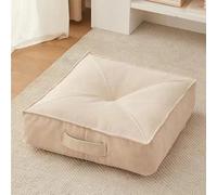 LSFYYDS Cojín Elevador Extra Grueso 15 cm, Redondo/Cuadrado 100% algodón para Silla, Auto, Oficina, Adultos Mayores y Pacientes postoperatorios, Silla de Ruedas (Beige, 50 x 50 x 15 cm)