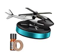 LSGGTIM Ambientador de coche con helicóptero solar, difusor de perfume para coche, ornamento de avión con energía solar, salpicadero de coche, aleación de zinc, difusor de aromaterapia para decoración