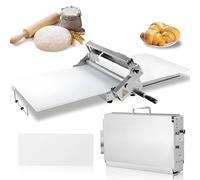 LSHFYV Laminadora de Masa Plegable, Manual, de Acero Inoxidable, con Grosor Ajustable de 55° para panaderías domésticas y cocinas comerciales, Ideal para Pizza, Pasta y Croissants. Type300