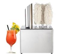 LSHFYV Pulidora de Vidrio eléctrica, pulidora de Vidrio de Acero Inoxidable, pulidora de Vidrio Comercial eléctrica, pulidora de Vidrio Comercial, 300/330/660 Tazas/Hora, Secado al Aire a 60 °C 5Head