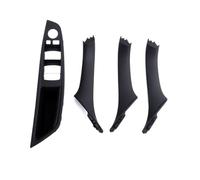 LSHIJI Manijas Interiores Para Coche Reposabrazos de puerta Interior calidad, Panel embellecedor, tirador, conjunto repuesto for BMW 5 Series F10 F11 F18 520i 523i 525i 528i 535i(Black LHD 4PCS)