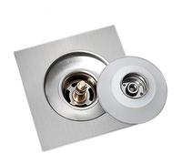 LSHIJI Rejilla Desague Ducha Desagüe de Suelo emergente de Acero Inoxidable 304, desagües de baño con Empuje hacia Abajo, Cubierta Cuadrada for Ducha, 12 x 12 cm Desague Ducha