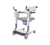 LSHTAR Ayuda de Transferencia para Elevador de Pacientes en el hogar, Elevador Manual de Silla de Ruedas de Transporte con Asiento Dividido de 180 °, Silla de baño Multifuncional con Orinal