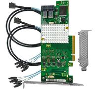LSI 9211-8I RAID tarjeta controlador FW: P20 modo IT ZFS FreeNAS unRAID SAS PCI E RAID expansor + 2 cables SATA SFF8087