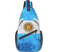 Lsjuee Argentina Sling Bag, Bandera Argentina Crossbody Sling Mochila Hombro Pecho Bolsa Viaje Senderismo Daypack
