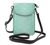 Lsjuee Art Deco Patrón sin costuras Crossbody Teléfono celular Monedero Mujeres Pu Crossbody Bag Small Crossbody Wallet Monedero Bolso de hombro
